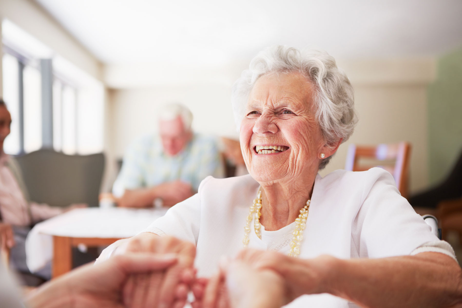 Senior woman smiling